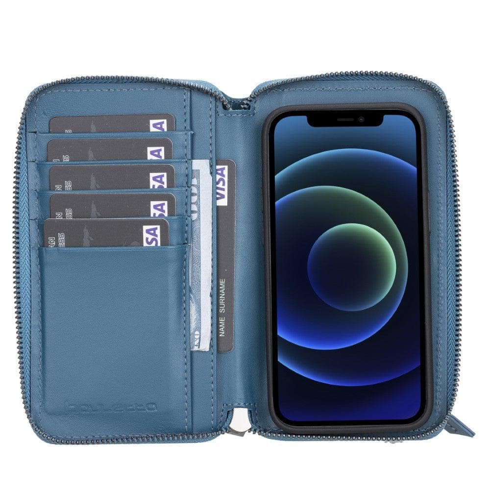 Bouletta Detachable Leather Zipper Wallet Cases for Apple iPhone 12 Series