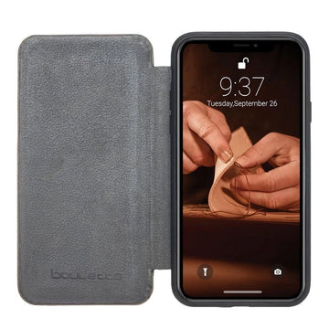 Bouletta Slim Fit Book Leather Case for Apple iPhone X and iPhone XS