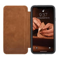 Bouletta Slim Fit Book Leather Case for Apple iPhone X and iPhone XS Vegetal Grey