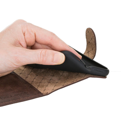 Bouletta Wallet Folio with ID Slot Leather Wallet Case For Apple iPhone 11 Series İPhone 11 / Tan