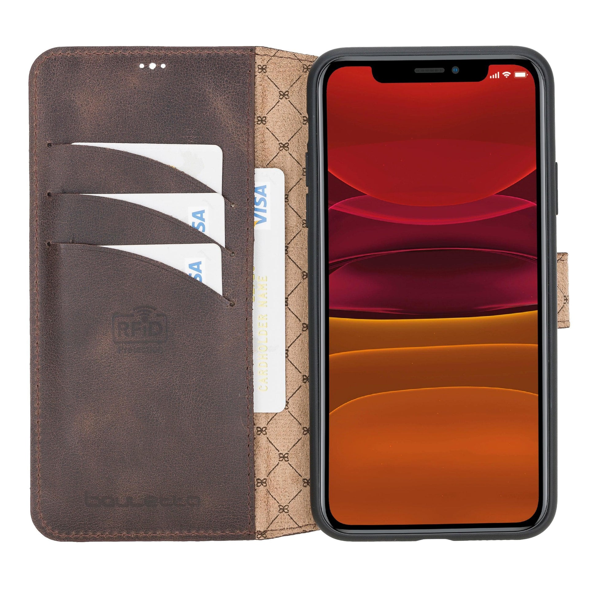 Bouletta Wallet Folio with ID Slot Leather Wallet Case For Apple iPhone 11 Series