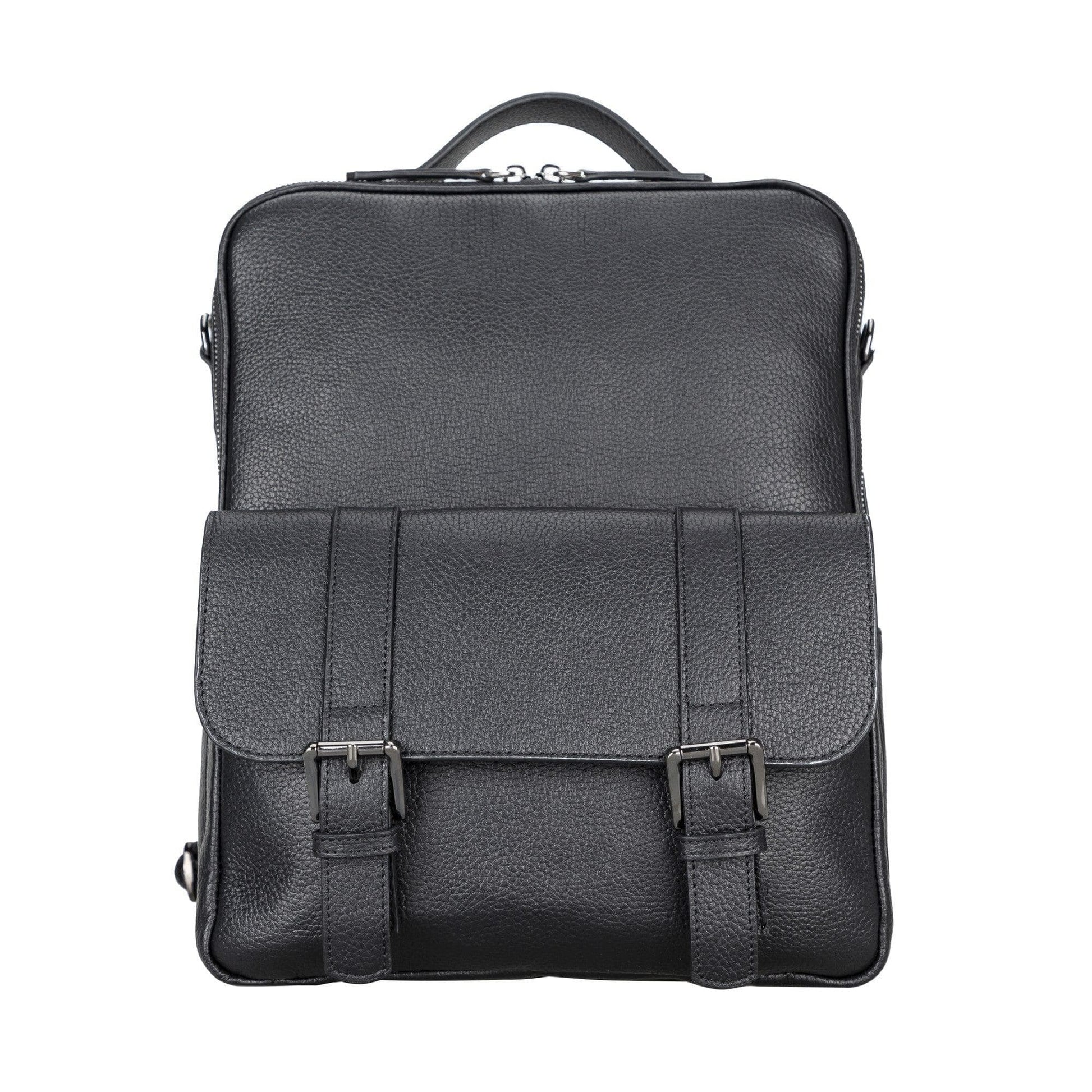 Bouletta Molde Unisex Genuine Leather Backpack for Daily Life or Laptop / MacBook Black