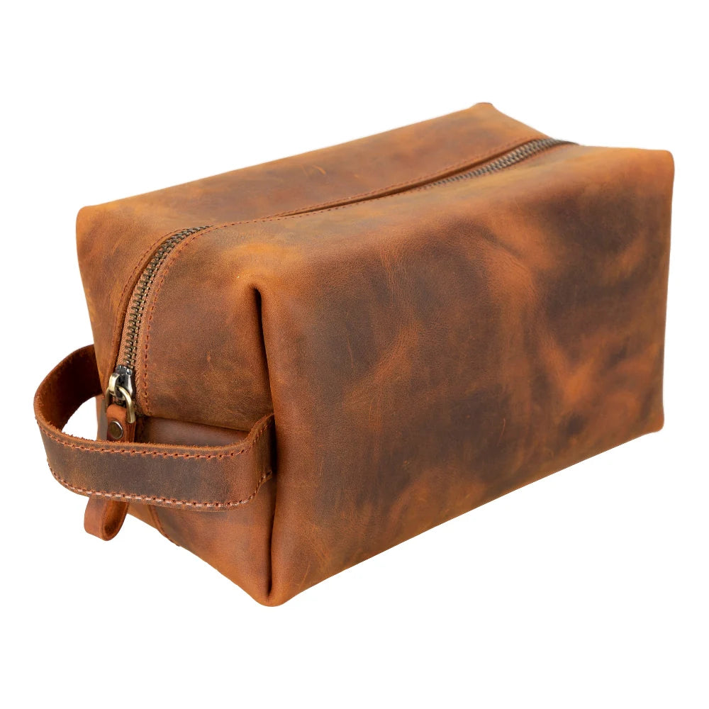 Eve Dopp Kit, Large Kulturbeutel aus echtem Leder aus echtem Leder