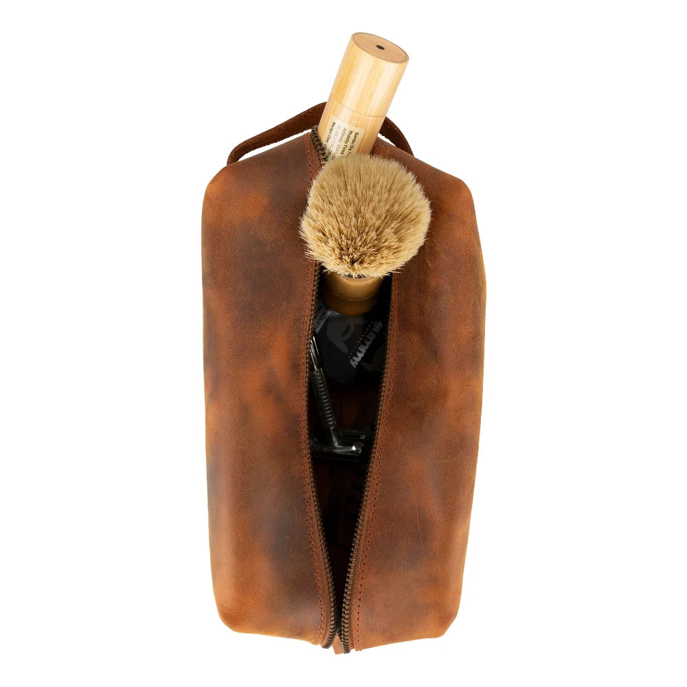 Eve Dopp Kit, Large Kulturbeutel aus echtem Leder aus echtem Leder