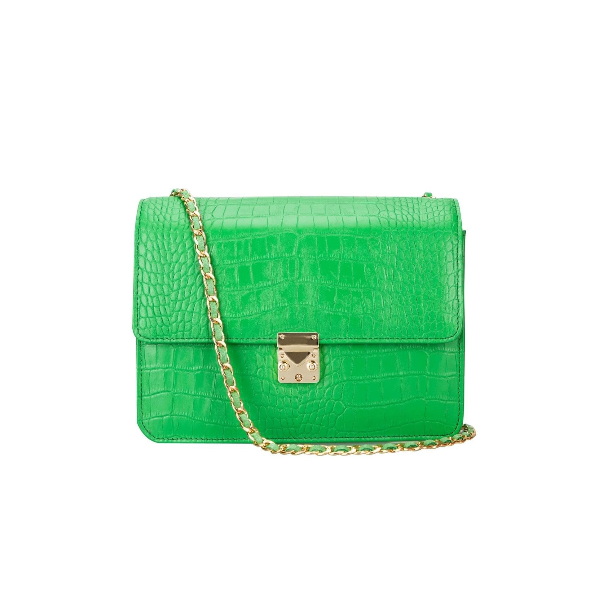 Bouletta Oxi Geniune Leather Women’s Bag Lime Green Croc