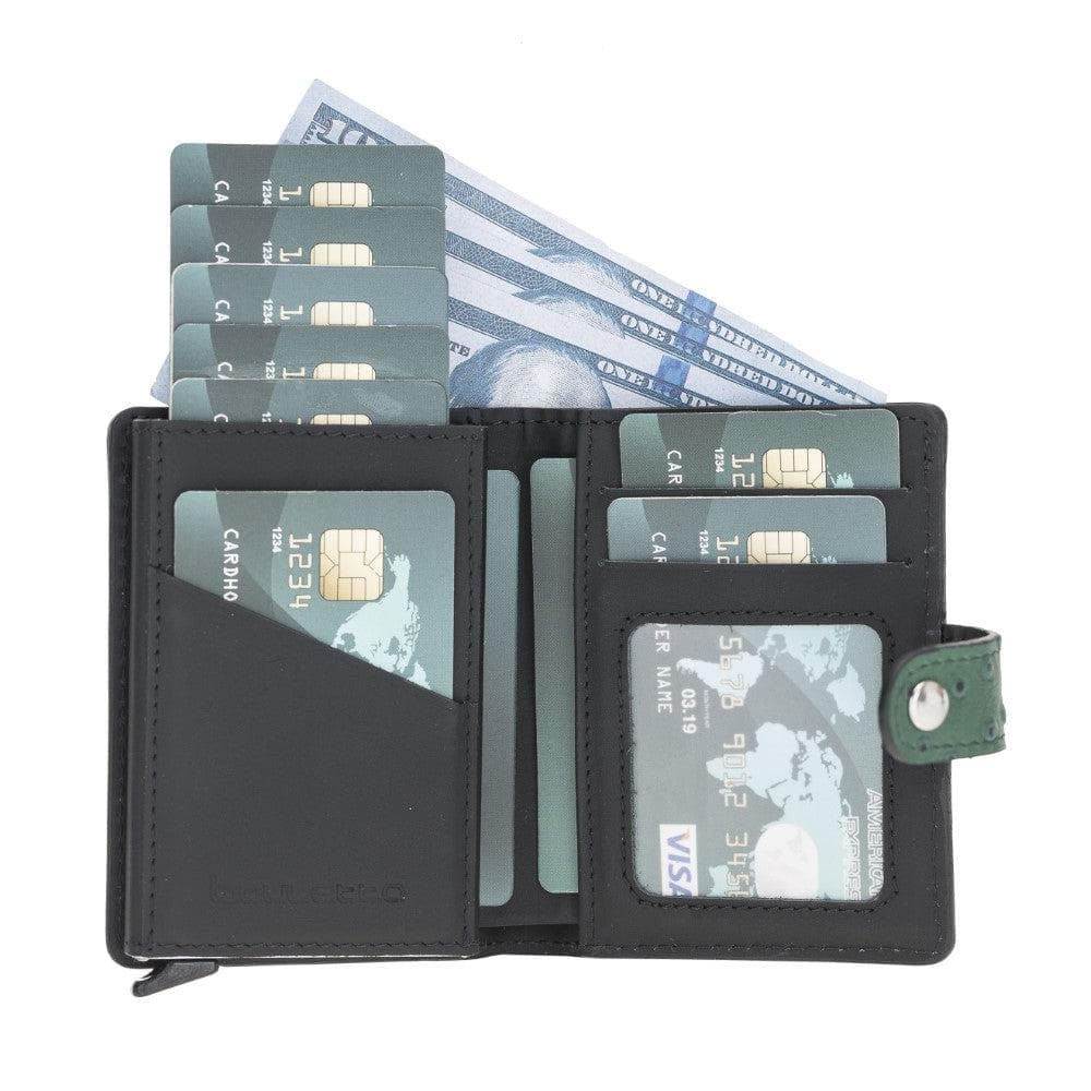 Bouletta Palermo Zip Mechanical Leather Card Holder