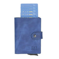 Bouletta Palermo Zip Mechanical Leather Card Holder Blue