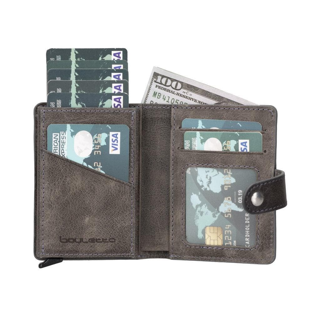 Bouletta Palermo Zip Mechanical Leather Card Holder