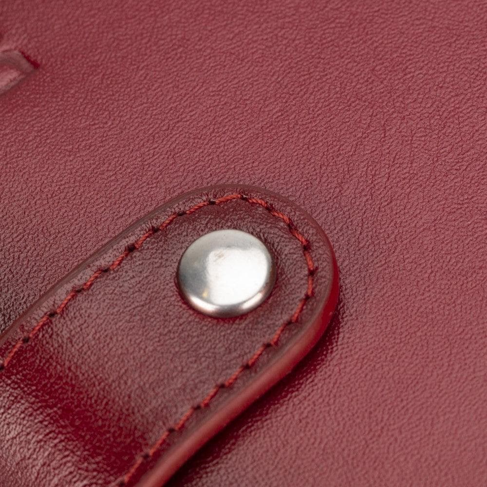 Bouletta Palermo Zip Mechanical Leather Card Holder Red / Leather