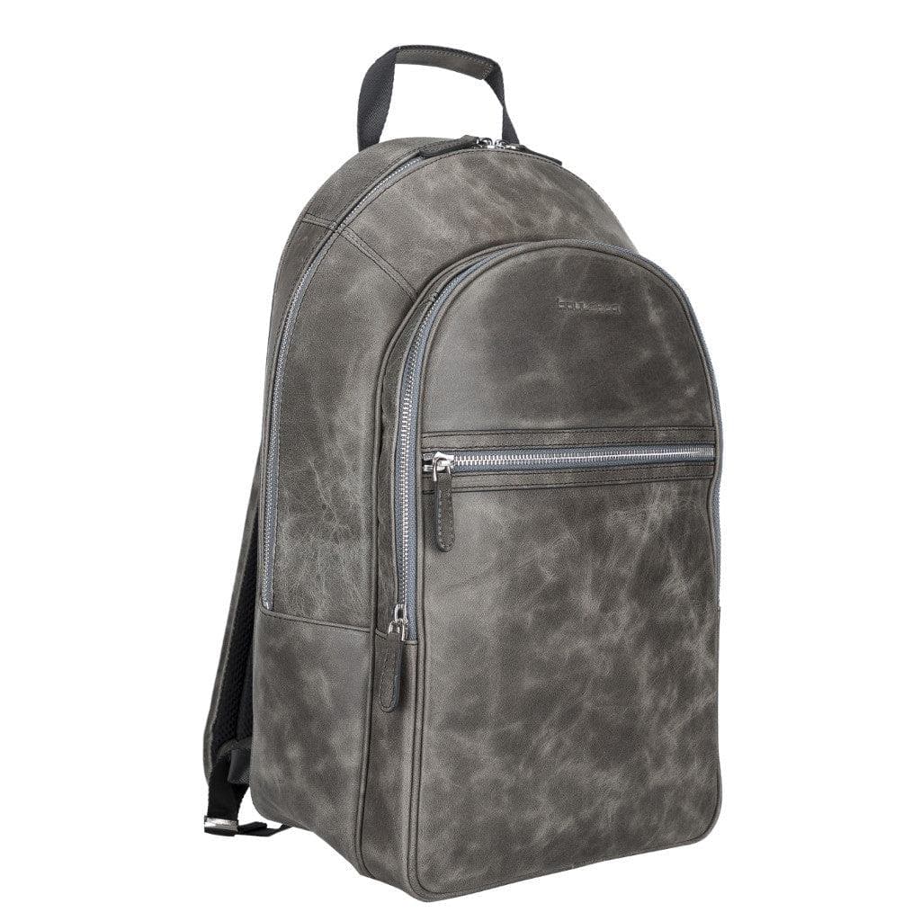 Bouletta Pella Genuine Leather Backpack & Rucksack - Handmade and Customizable Gray