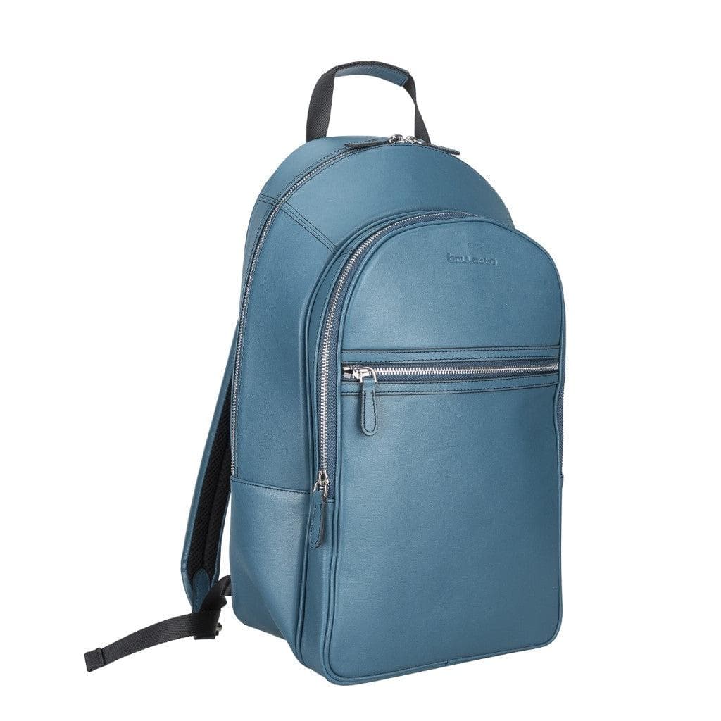 Bouletta Pella Genuine Leather Backpack & Rucksack - Handmade and Customizable Blue