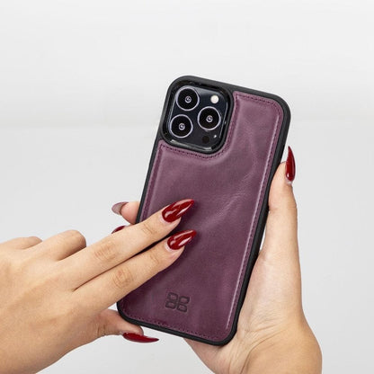 Bouletta Apple iPhone 13 Series Leather Case with Flexible Back Cover iPhone 13 Pro Max / Red