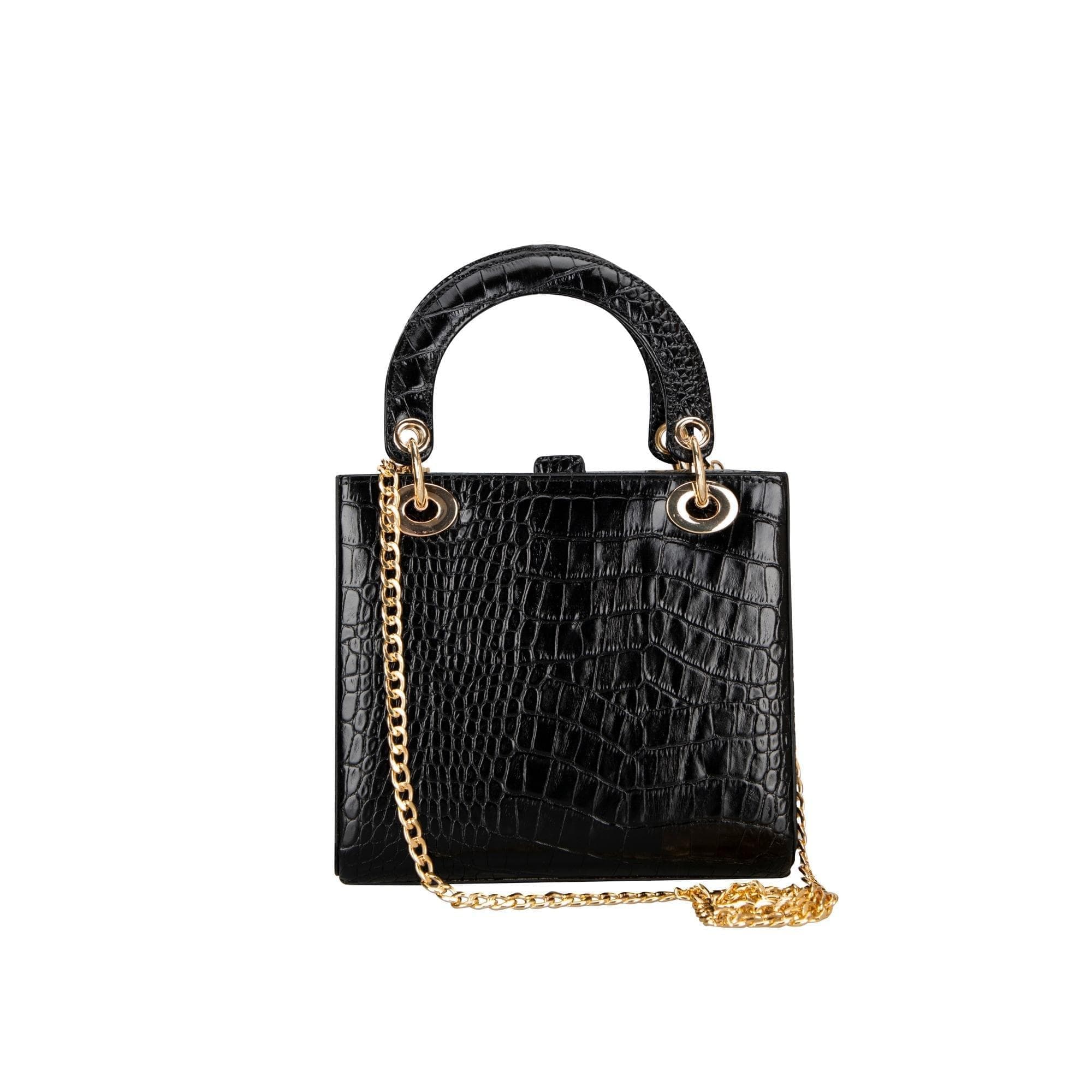 Bouletta Pinny Geniune Leather Women’s Bag Black Croco