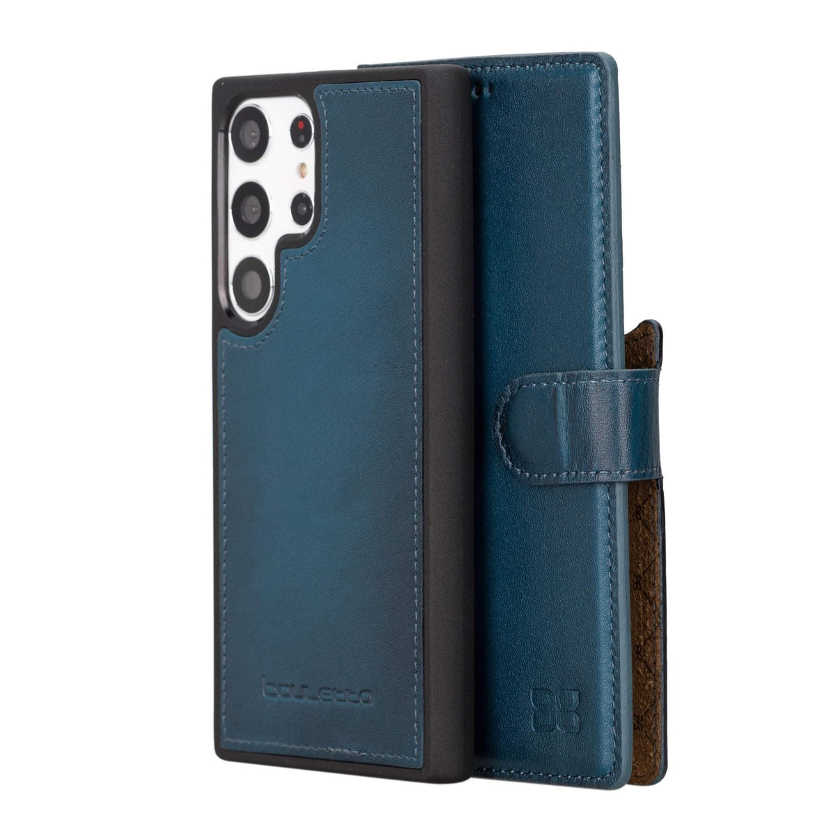 Magic Abnehmbar Leder Wallet Case für Samsung Galaxy S23 Ultra aus echtem Leder