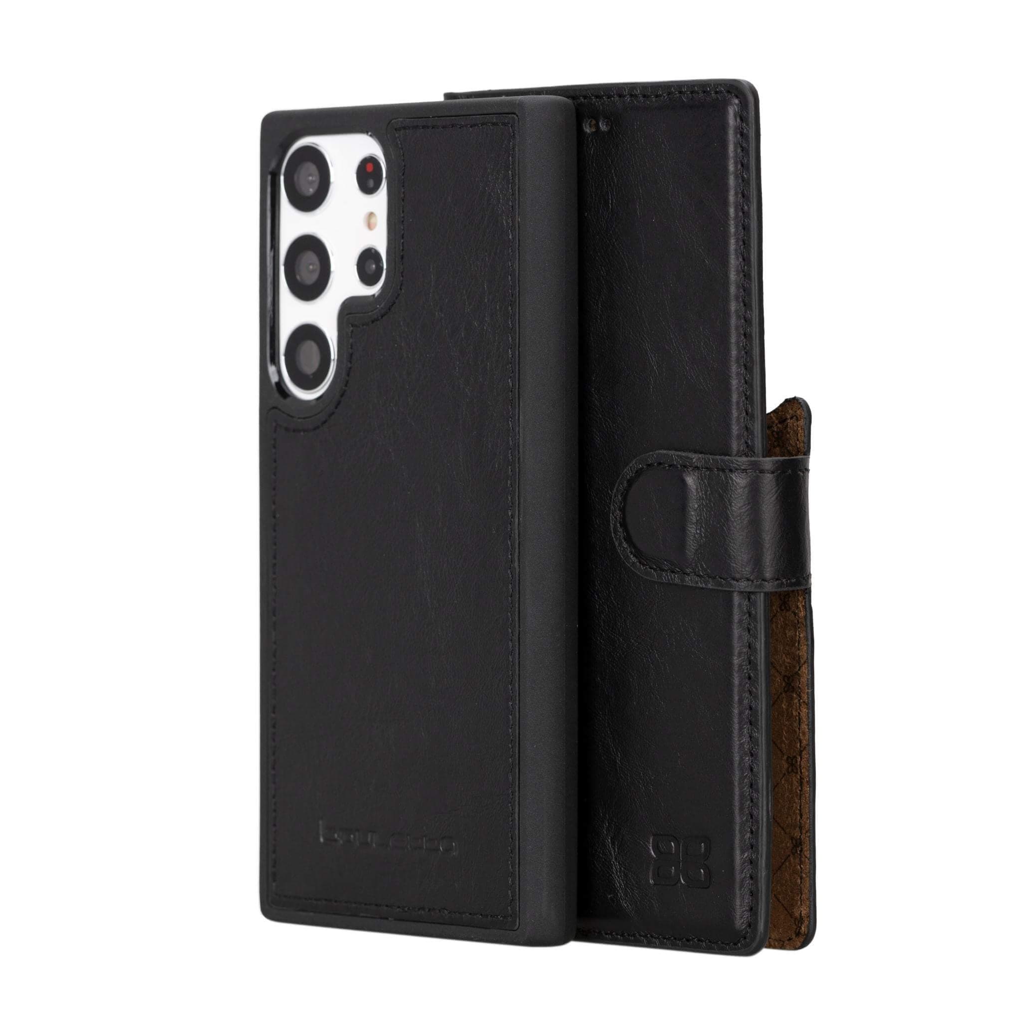 Magic Abnehmbar Leder Wallet Case für Samsung Galaxy S23 Ultra aus echtem Leder