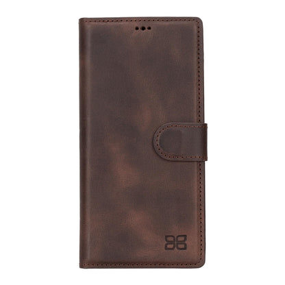 Magic Abnehmbar Leder Wallet Case für Samsung Galaxy S23 Ultra aus echtem Leder