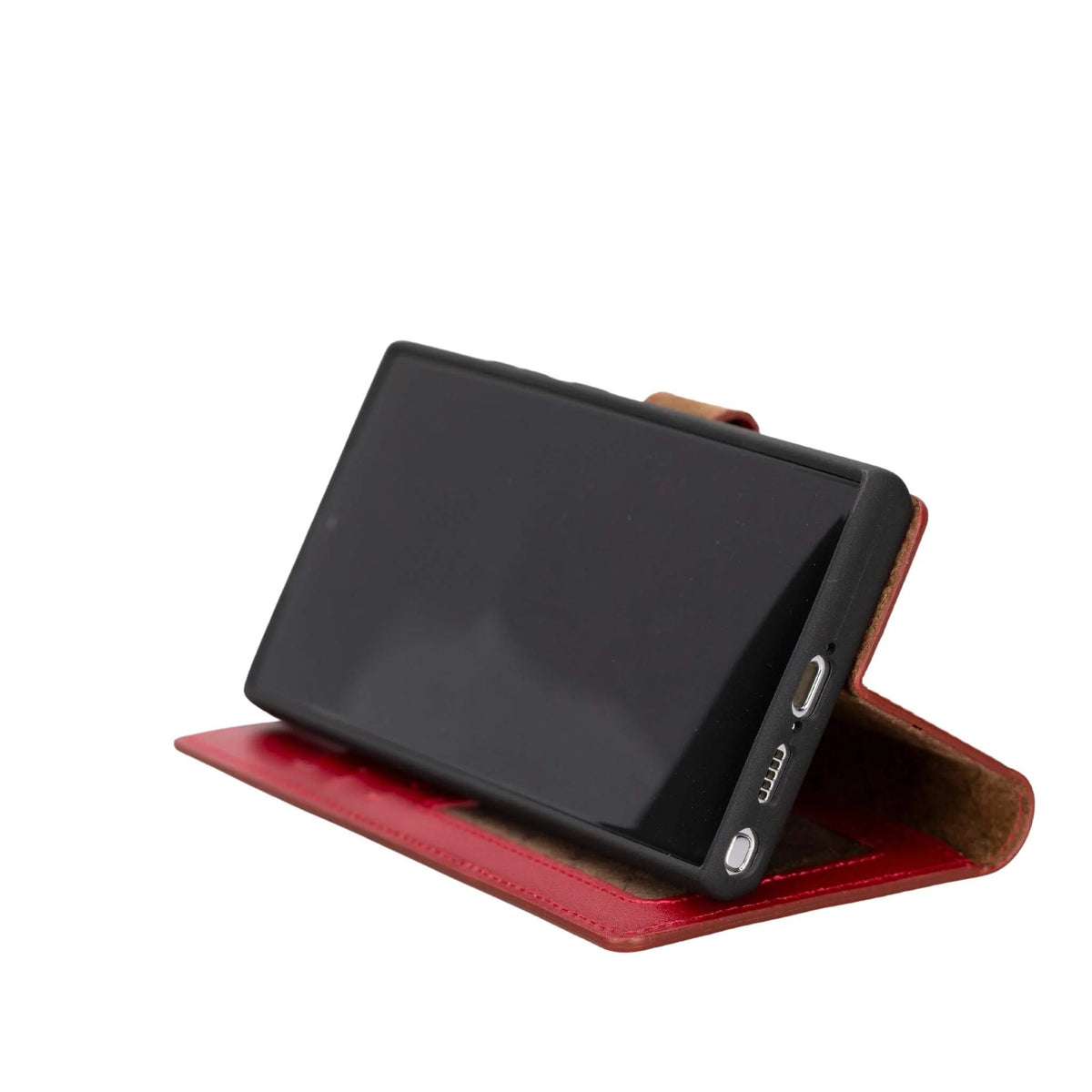 Magic Abnehmbar Leder Wallet Case für Samsung Galaxy S23 Ultra aus echtem Leder