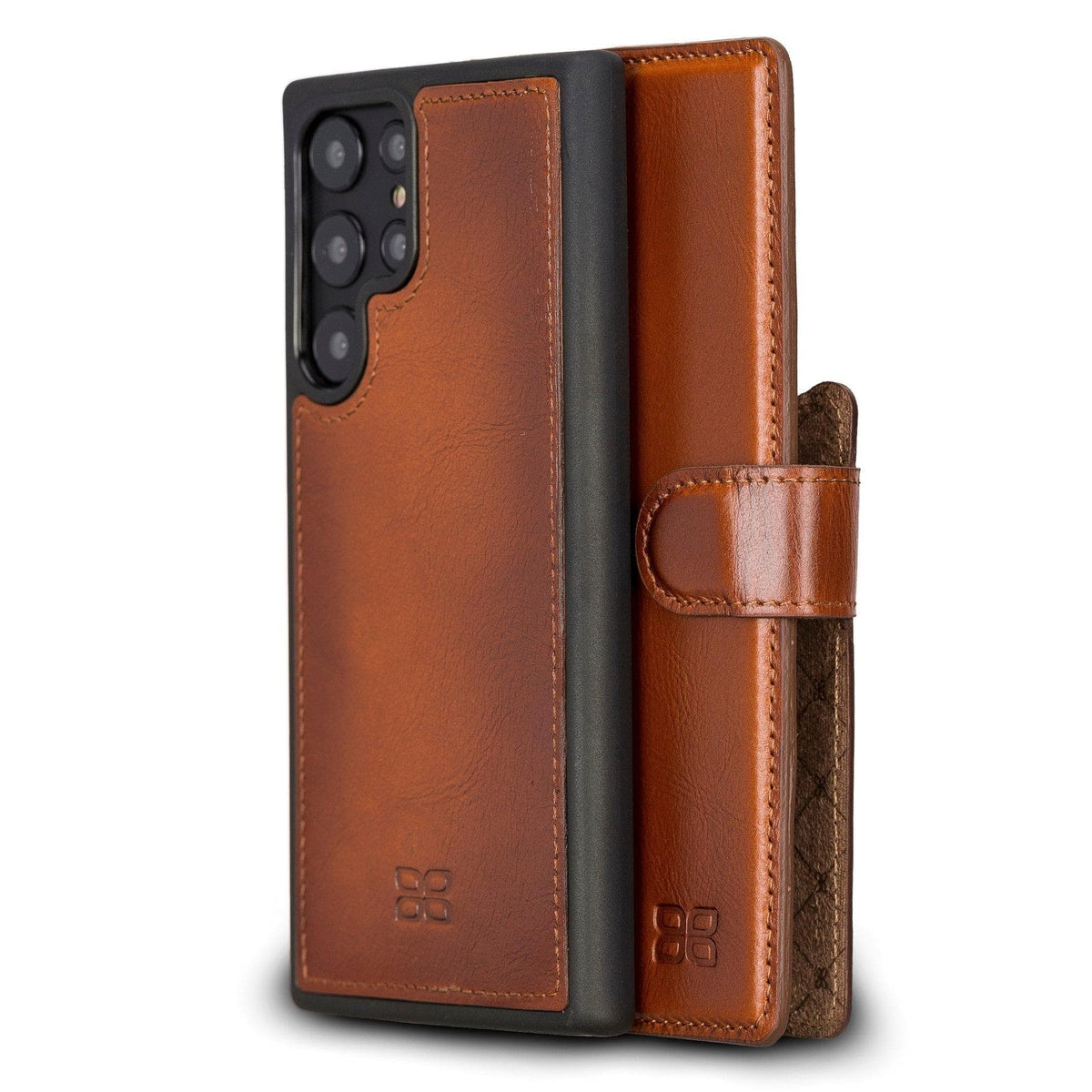 Magic Abnehmbar Leder Wallet Case für Samsung Galaxy S23 Ultra aus echtem Leder