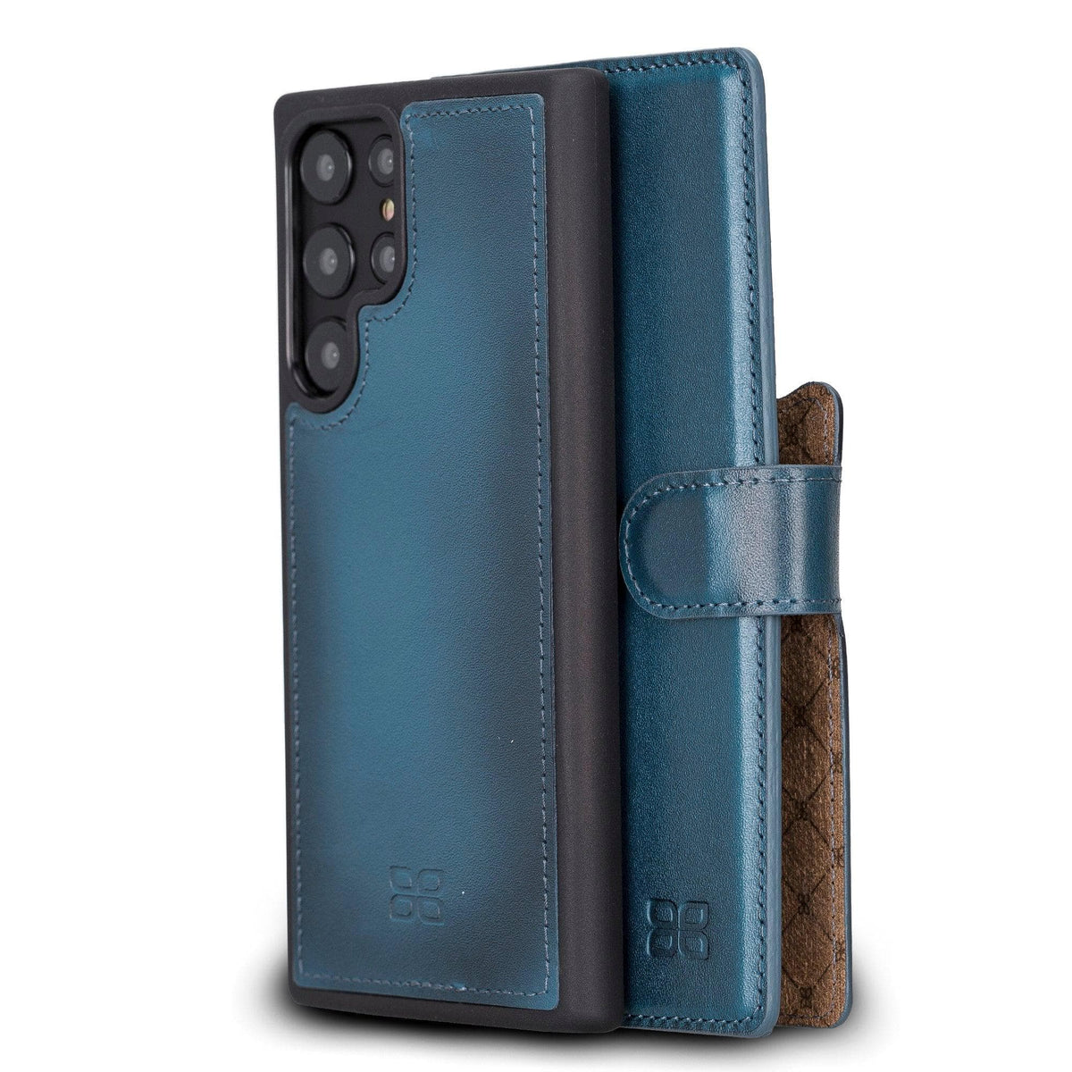 Magic Abnehmbar Leder Wallet Case für Samsung Galaxy S23 Ultra aus echtem Leder