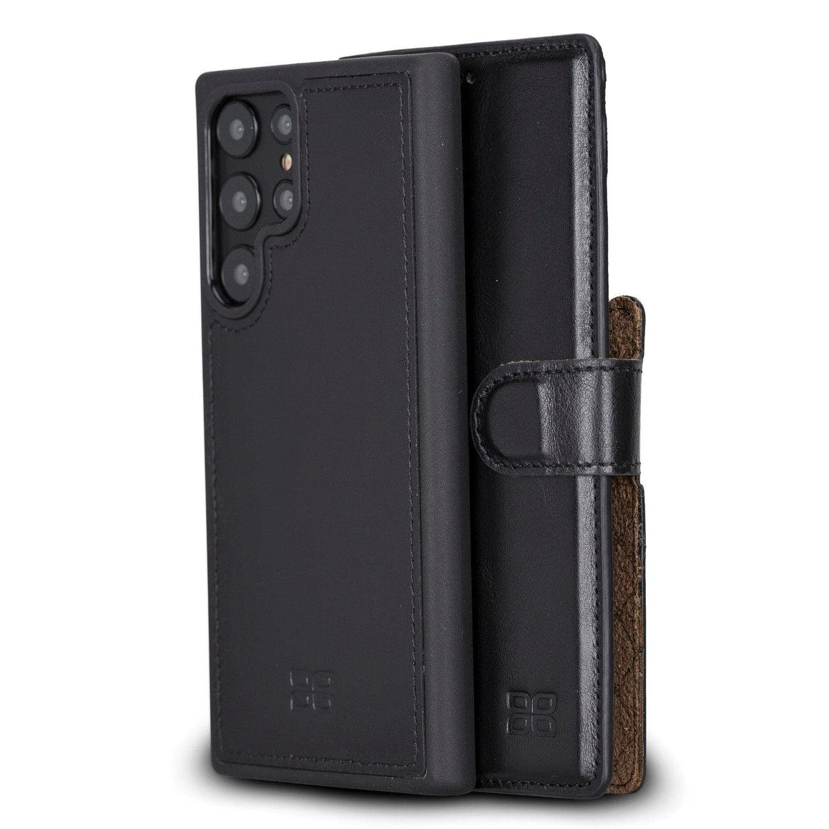 Magic Abnehmbar Leder Wallet Case für Samsung Galaxy S23 Ultra aus echtem Leder