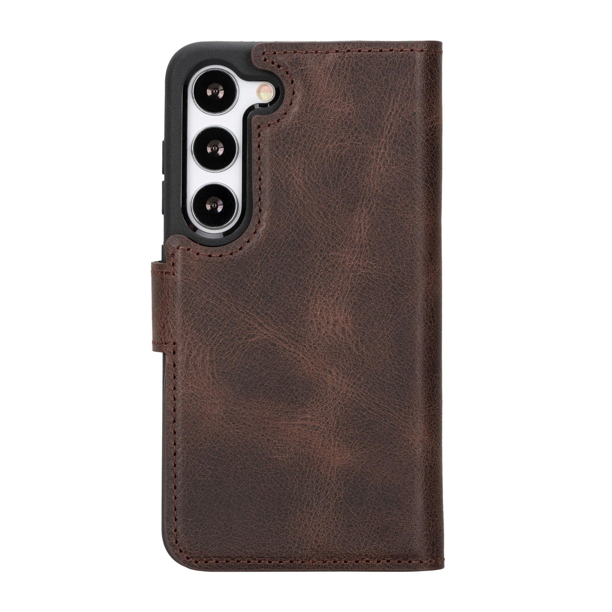 Magic Abnehmbar Leder Wallet Case für Samsung Galaxy S23 aus echtem Leder