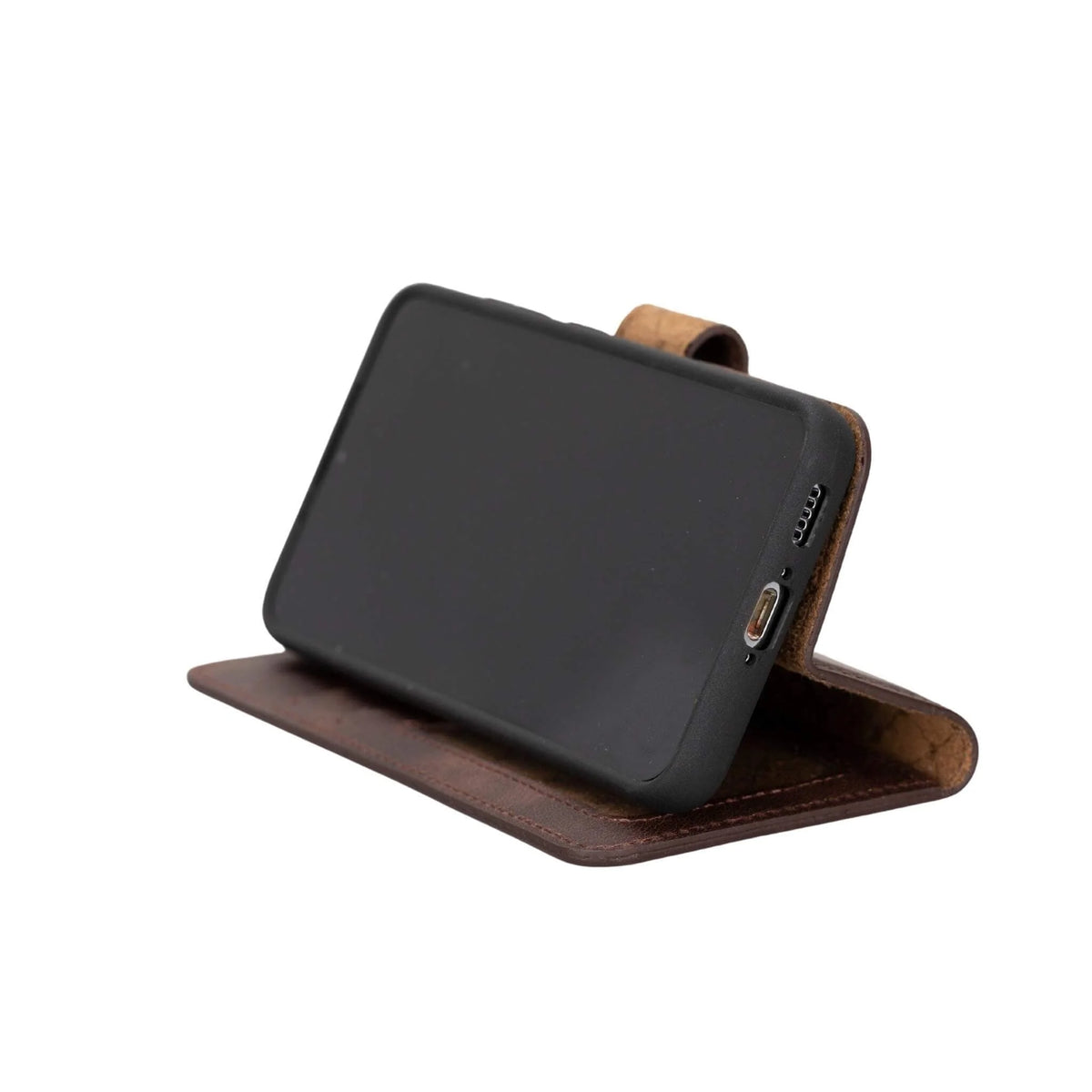 Magic Abnehmbar Leder Wallet Case für Samsung Galaxy S23 aus echtem Leder
