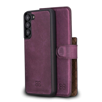 Magic Abnehmbar Leder Wallet Case für Samsung Galaxy S23 Ultra aus echtem Leder