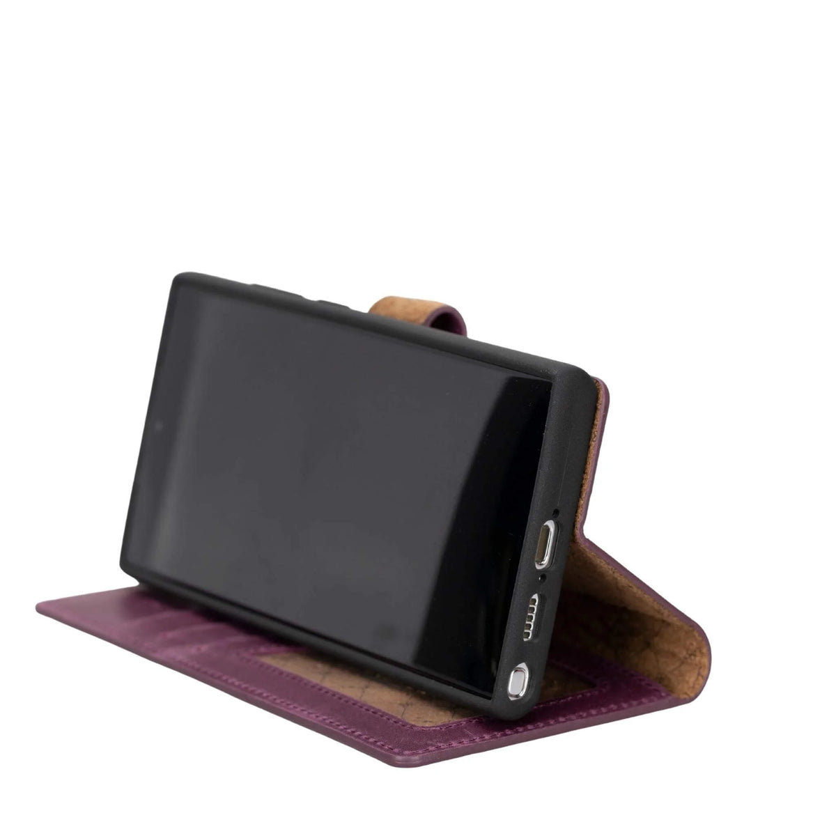 Magic Abnehmbar Leder Wallet Case für Samsung Galaxy S23 Plus aus echtem Leder