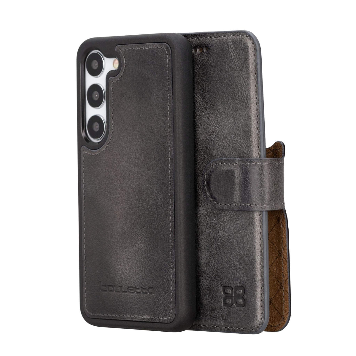 Magic Abnehmbar Leder Wallet Case für Samsung Galaxy S23 Plus aus echtem Leder