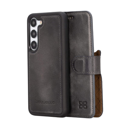 Magic Abnehmbar Leder Wallet Case für Samsung Galaxy S23 Plus aus echtem Leder