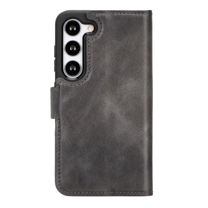 Magic Abnehmbar Leder Wallet Case für Samsung Galaxy S23 Plus aus echtem Leder