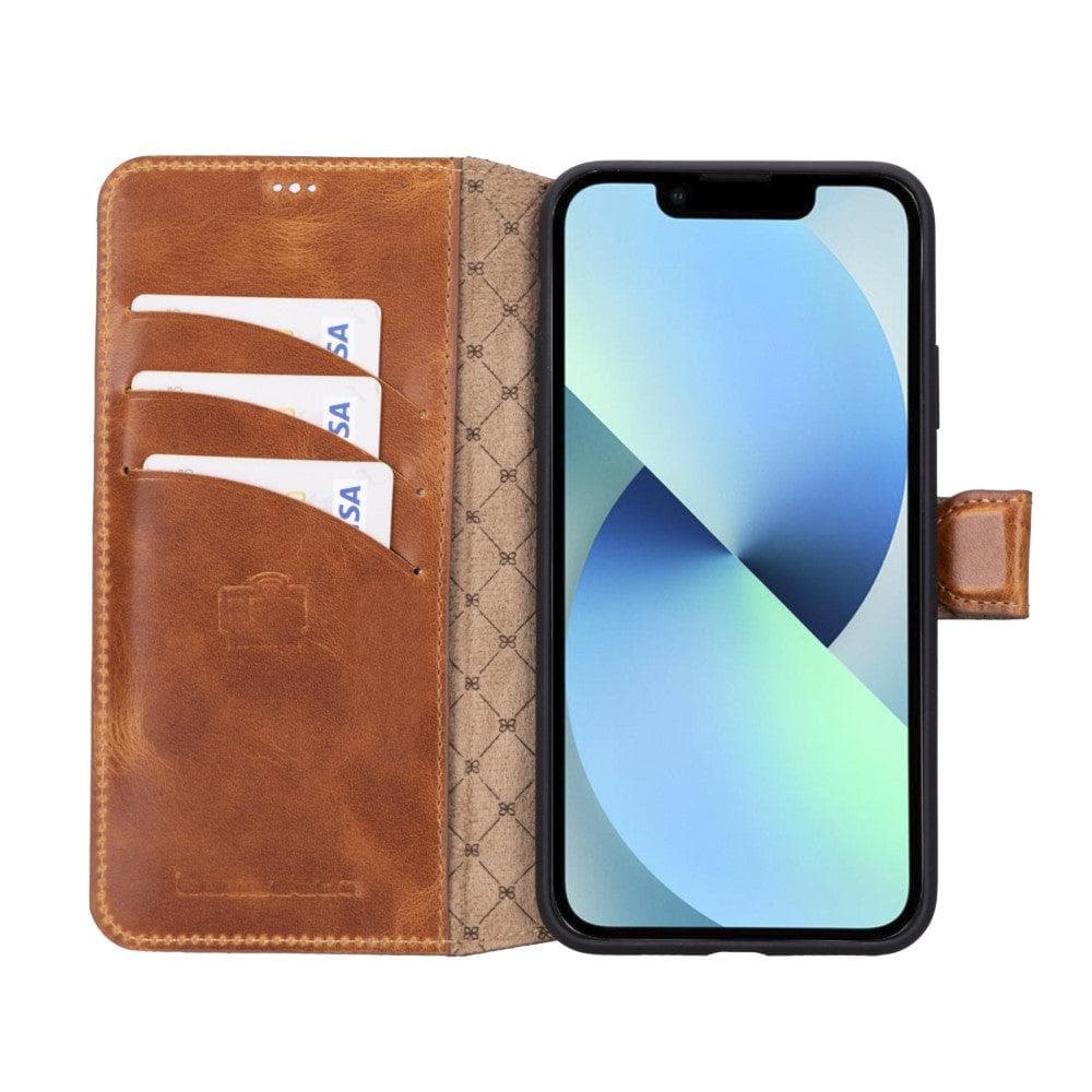 Bouletta Wallet Folio with ID Slot Leather Wallet Case For Apple iPhone 11 Series İPhone 11 Promax / Vegetal Tan / Leather