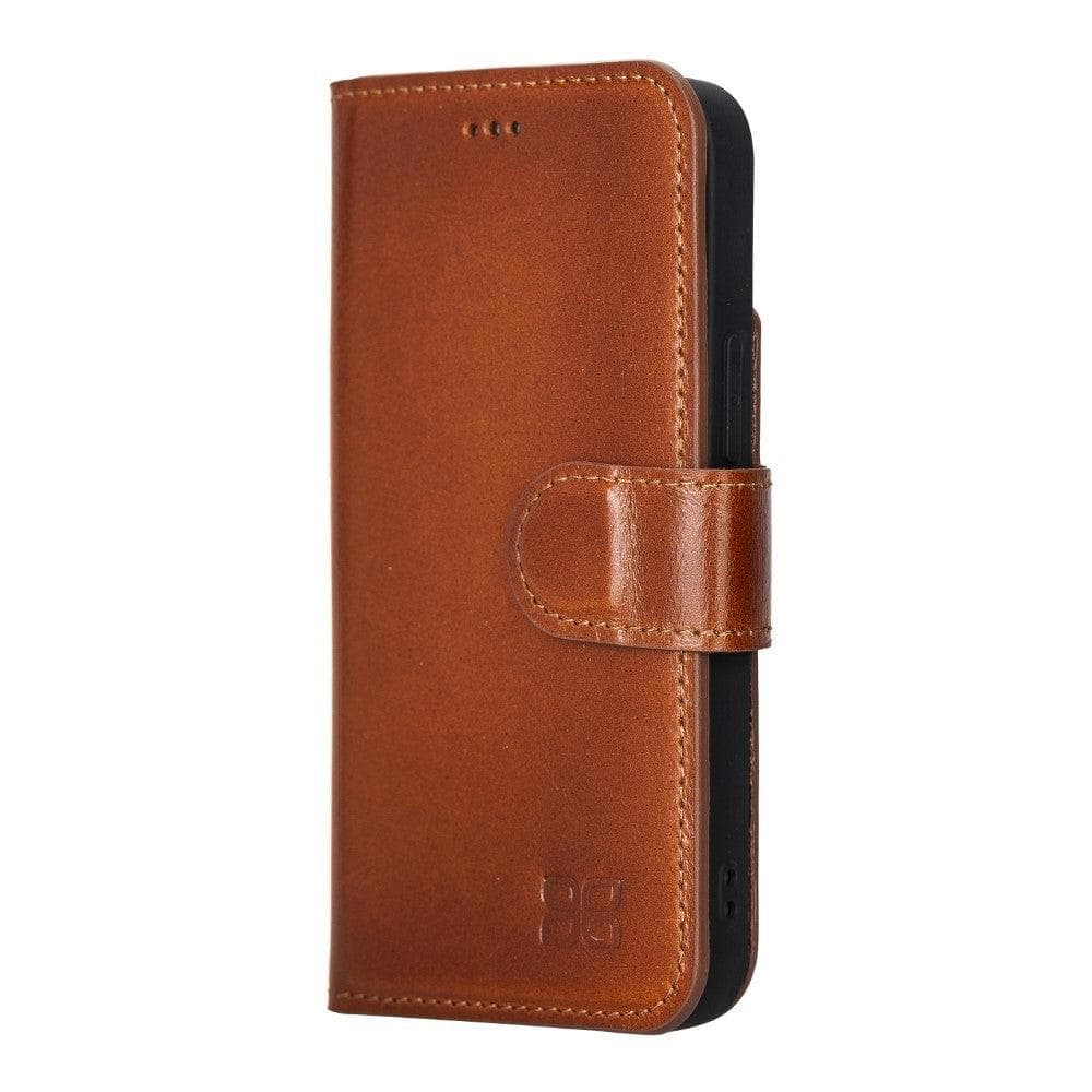 Bouletta Wallet Folio with ID Slot Leather Wallet Case For Apple iPhone 13 Series iPhone 13 Mini 5.4 / Rustic Tan