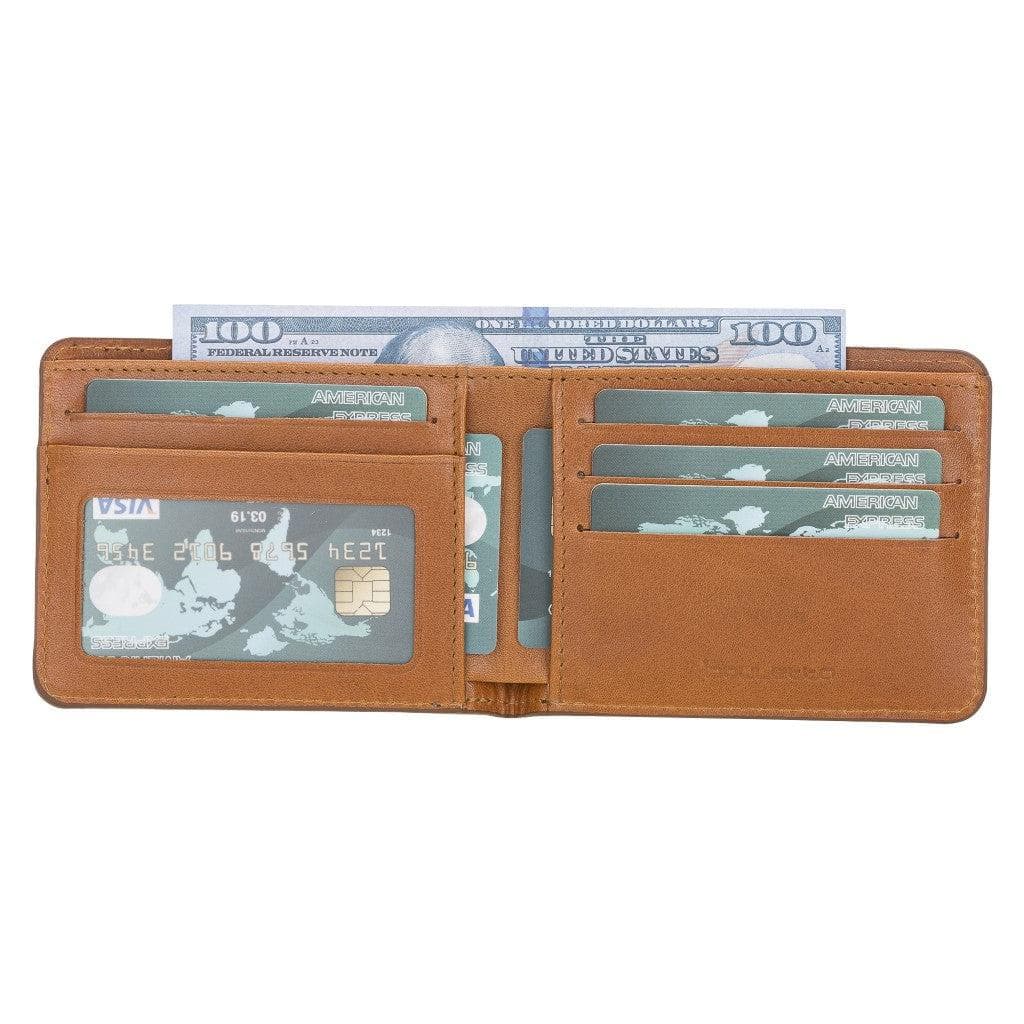 Bouletta Pier Handmade and Personalised Genuine Leather Wallet for Men's Rustic Tan